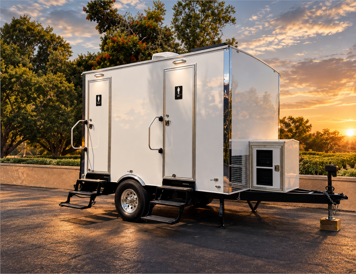 2 Stall Luxury Restroom Rental